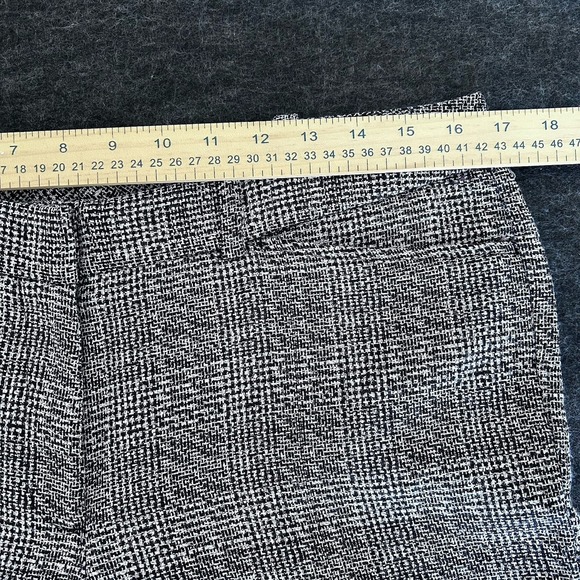 Worthington Ladies 12P Grey Black White Tweed Wide-leg Career Pants Belt Loops - Picture 11 of 14